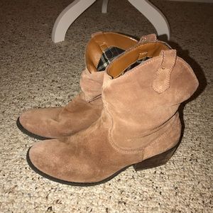 White Mountain Brown Suede Booties